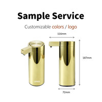 Distributeur de savon mousse électrique USB rechargeable en acier inoxydable 304 OEM ODM avec contrôle manuel en zirconium doré pour la maison