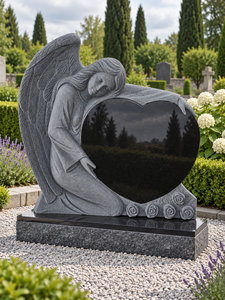 Lápida de granito negro de China, de puerta a puerta, para cementerio, con grabado personalizado. - Product Image 5