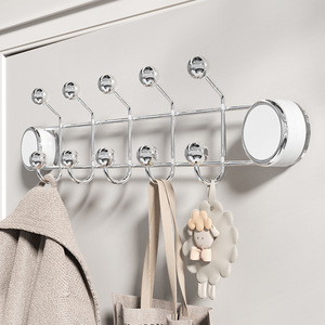 Yimijia Suction Cup Hook Wall Mounted Rectangle Multifunction Minimalist Storage Rack For Home Kitchen Bathroom Use - Product Image 4