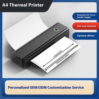 Imprimante sans fil portable A4, sans encre, USB, thermique, batterie 2600 mAh, résolution 203 dpi, prend en charge le papier US Letter/Legal 8,5x11 pouces