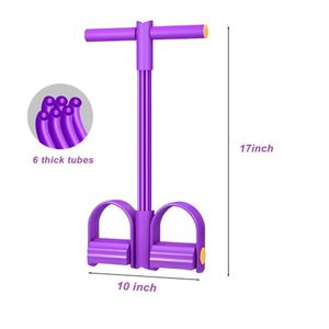 Bandas de Resistencia TPE 4-6 Tubos para Ejercicio en Casa, Accesorios de Fitness, Pedal de Pie, Resistencia para Tobillos, Cuerda de Tracción para Sentadillas - Product Image 2