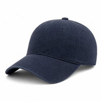 Casquette de baseball structurée à six panneaux en nylon lavé, à calotte moyenne, en sergé, réglable, pour fabricants OEM et propriétaires de marques