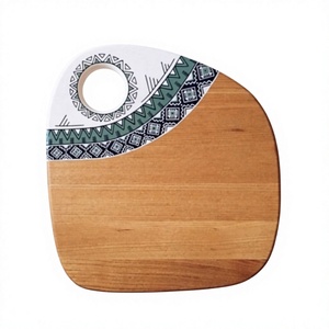 Planche à découper rectangulaire en bois de manguier, durable, écologique, épaisseur 2,0 cm, passe au lave-vaisselle, planche de service - Product Image 4