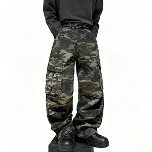 <span class=keywords><strong>Pantalon</strong></span> cargo en denim camouflage vintage pour homme, jean super baggy streetwear pour homme, jean de créateur pour homme - Product Image 5