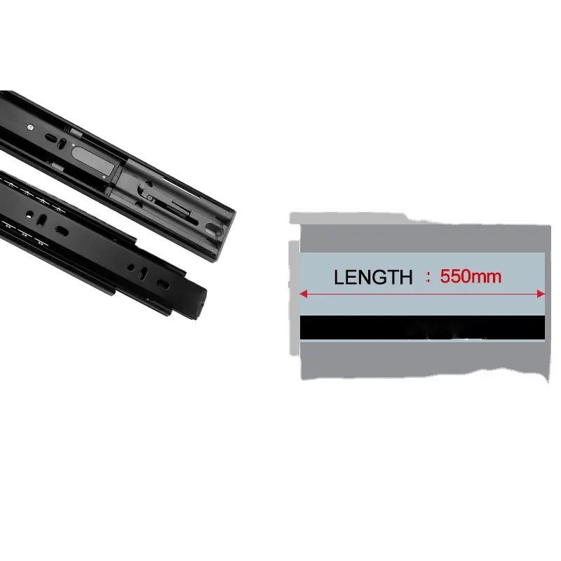 450mm dimensioni personalizzate bianco nero marrone colore FGV binario per cassetto hardware metallo cassetto diapositive 250-600mm