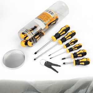 Screwdriver Set 12-Piece Chrome Vanadium Steel Phillips Flathead Anti-Slip Handle Home Repair Tools - Product Image 2