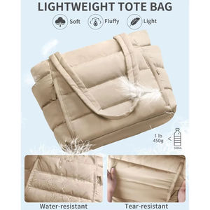 Bolso Tote Acolchado para Mujer, Bolso <span class=keywords><strong>de</strong></span> Mano Ligero para el <span class=keywords><strong>Trabajo</strong></span>, Bolso <span class=keywords><strong>de</strong></span> Hombro Acolchado para Maestras y Enfermeras, para la Escuela, Viajes y Gimnasio - Product Image 3