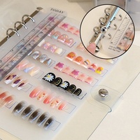 Tragbares Nagelaufbewahrungsbuch: Transparente, mattierte Farbkarte für Nagelkunst-Stilkollektionen und Präsentation – Großhandel