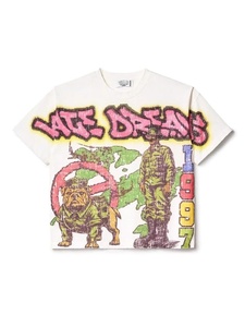 T-shirt da uomo 250GSM <span class=keywords><strong>vintage</strong></span> lavata oversize con stampa <span class=keywords><strong>cartoon</strong></span>, traspirante, anti-umidità, stile retrò streetwear hip hop, in puro cotone - Product Image 4