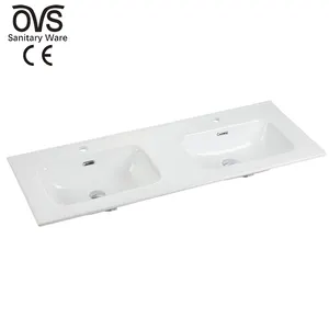 OVS CE Europe céramique lavabos double salle de bains évier comptoir double évier utilitaire armoire une pièce double évier