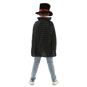 Divertido Disfraz de <span class=keywords><strong>Mago</strong></span> para Niños, Disfraz de Halloween para Niños, con Top Negro de Poliéster, Unisex, Cómodo, para TV y Cine - Product Image 5
