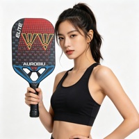 Raket Pickleball Profesional Portabel Berbahan Serat Karbon Penuh 3k 12k 18k Thermoformed Edgeless Honeycomb, Terlaris dan Disetujui USAPA
