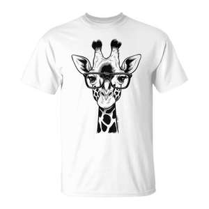 Camiseta Casual de Verano para Amantes de los Animales con Gráfico de Jirafa para Promociones - Product Image 1