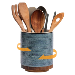 Pot de conservation alimentaire chauffable en céramique cylindrique avec couvercle en bois, qualité alimentaire, pour le camping, appareil de cuisine - Product Image 1