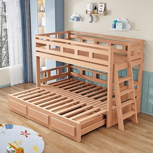 Современная белая деревянная двухъярусная кровать с выдвижными ящиками для хранения вещей-идеально подходит для экономии места в детских спальнях - Product Image 5