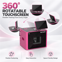 Distributeur automatique de nail art IA, imprimante à ongles personnalisée 360 °   Machine d'impression d'art des ongles intelligente à écran tactile rotatif