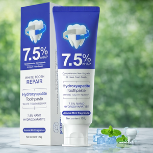 Pasta Dental con 7.5% nHAP para Reparación del Esmalte, Blanqueamiento, Sin Flúor, para Dientes Sensibles, Aliento Fresco a Menta, Cuidado Bucal, 120g - Product Image 1