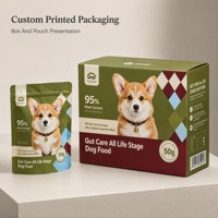Boîte d'emballage personnalisée pour aliments pour chats, recyclable, imprimée en CMJN, boîte d'expédition en carton ondulé pour animaux de compagnie, boîte pliable en papier pour envoi postal, en vrac