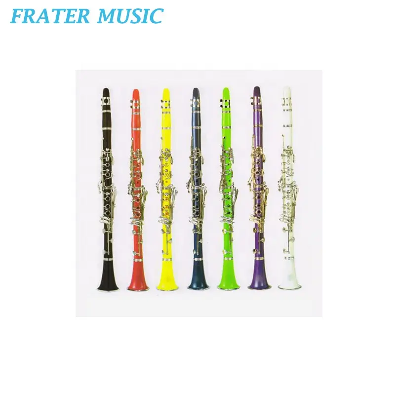 17k Bb ABS Clarinet OEM 17 keys Bb tone ABS Clarinet with yellow & green & black & red & blue & white & purple color (JCL-120)