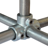 Vente en gros 33.7mm raccords de serrage de clé de tuyau rond usine pince de clé en fer malléable galvanisé 1 pouce colliers de serrage galvanisés