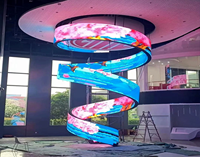 Écran LED flexible en forme de cylindre, module souple couleur pleine pour intérieur, 320x160mm, HD P1.2, luminosité 1000cd