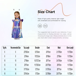 Costume de Fille Holographique Spatiale 6-16 Ans avec Gants, Bandeau Antenne – Ensemble de Cosplay Futuriste Personnalisé pour Enfants - Product Image 6