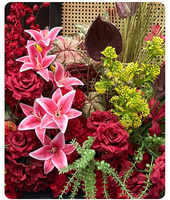 Fleurs artificielles en soie bordeaux à suspendre pour arche, bouquet de mariage personnalisé, décoration de fête prénatale et de mariage, fournitures et décorations de fête