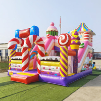 Structure gonflable commerciale d'extérieur en PVC avec toboggan, château gonflable en PVC avec toboggan, aire de jeux gonflable pour enfants
