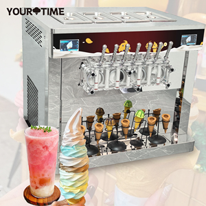 Machine à yaourt glacé Sundae 3 <span class=keywords><strong>saveurs</strong></span> Comptoir de congélateur 2 + 1 <span class=keywords><strong>saveurs</strong></span> mélangées Machine à crème glacée molle pour chariot à crème glacée - Product Image 1