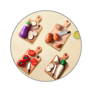 DIY Scrapbooking Decorative Cutting Board Flatback Resin Craft Cute Miniature Kitchen Scene Shooting Props Keychain Pendant