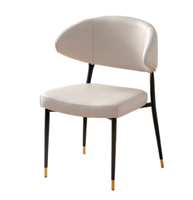 Chaises et tabourets de salle à manger en cuir synthétique durables, écologiques et légers pour restaurants commerciaux modernes et cafés