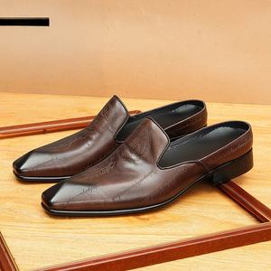 Sandales faites à la main de haute qualité Sandales d'été pour hommes en cuir véritable respirantes Sandales plates décontractées pour l'extérieur - Product Image 6