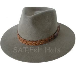 Mens di modo 100% feltro di lana <span class=keywords><strong>Al</strong></span> capone <span class=keywords><strong>cappello</strong></span> di fedora con la fascia di cuoio - Product Image 1