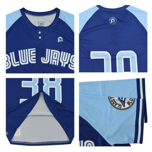 Jersey bisbol dua kancing kustom grosir kaus bisbol Liga Pria dicetak pakaian olahraga bisbol sublimasi - Product Image 6