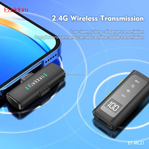Micrófono Lavalier Inalámbrico 4 en 1 Earldom ET-MC21 con Estuche de Carga para Enseñanza, Actuaciones al Aire Libre, Entrevistas y Transmisiones en Vivo - Product Image 4
