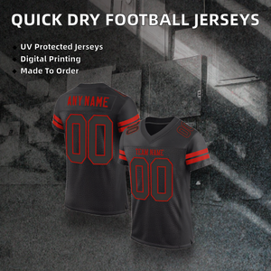 Camisetas de fútbol americano universitario de poliéster de secado rápido del fabricante personalizado de tendencia estilo de conjunto de manga corta de verano - Product Image 2