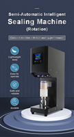Machine semi-automatique portable de fermeture de canette en plastique PET et aluminium Machine de fermeture de canette de capsulage de canettes de boissons gazeuses en étain