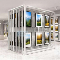 Kunden spezifische Museum Art Gallery Wallpaper Ausstellungs stände Verstellbare Metall Kunst Display Rack für die Malerei