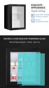 Enfriador de bebidas para el hogar 98L, refrigerador pequeño, Enfriador de bebidas, luz led, pantalla de puerta de vidrio, mini nevera - Product Image 3
