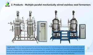 Équipement de fermentation ADC standard GMP 10L-50L bioréacteurs de cellules de mammifère CIP SIP/tension 220V avec composants de base PLC - Product Image 4
