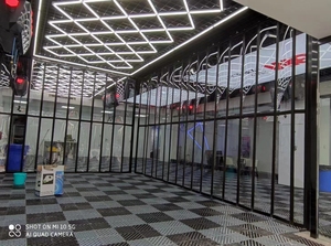 Tùy chỉnh màu xanh tím trắng vàng lên và xuống dẫn tường ánh sáng trần với hình lục giác loại hình dạng ngoài trời - Product Image 4