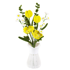 Gran oferta DIY, tallos de chenilla de Color macarrón, limpiadores de tuberías de alambre borrosos, ramo de flores, palo giratorio, juguetes artesanales creativos hechos a mano - Product Image 4