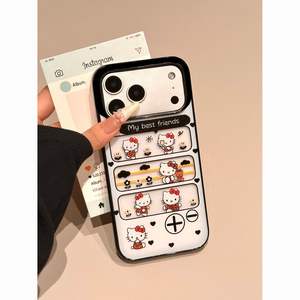 <span class=keywords><strong>Coque</strong></span> de téléphone transparente motif léopard de dessin animé mignon KT, compatible avec iPhone 17 Pro Max/16/15/14/13/12/11 - Product Image 4