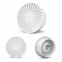 Diffuseur d'air carré en aluminium à 4 voies pour plafond, grille d'alimentation CVC avec option d'amortisseur pour systèmes de climatisation