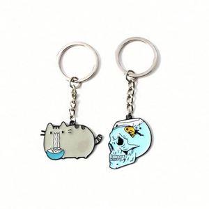 Promotional Metal Keychain Keyring 2D Logo Letter Alloy Silver Soft Enamel Keychain Alphabet Letter Liavero - Product Image 3