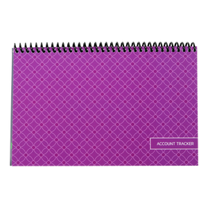 Registrador de Tarjetas de Débito y Chequeras, Color Morado, Formato Ancho, para Control de Cuentas - Product Image 1