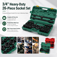 Garantie de Qualité Nouveau Style GOF 26 pièces Jeu de Douilles à Chocs en Acier Chrome Vanadium Kit d'Outils Manuels pour Réparation et Jardinage OEM
