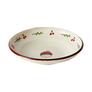 Plato de Sopa de Cerámica con Diseño de Dibujos Animados, Color Subesmaltado, Apto para Microondas, Diseño Fresco y Lindo, Modelo Tao Xiaojia, Alto Valor Estético, Novedad 2025 - Product Image 4