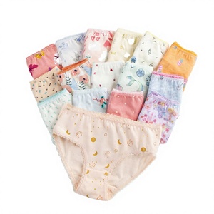 Lot de 12 culottes boxer antistatiques taille basse pour petites filles, vente en gros, sous-vêtements pour filles en nylon tricoté à la taille - Product Image 3