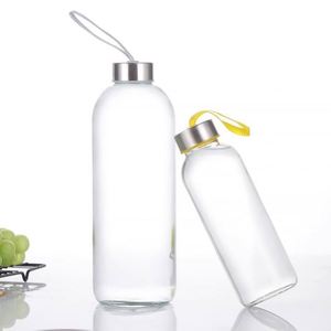 Botella de Agua de Vidrio de Borosilicato Personalizable de 350 ml a 1 L, Libre de BPA, Estilo Deportivo, con Funda, para Beber Directamente, Apta para Camping - Product Image 3